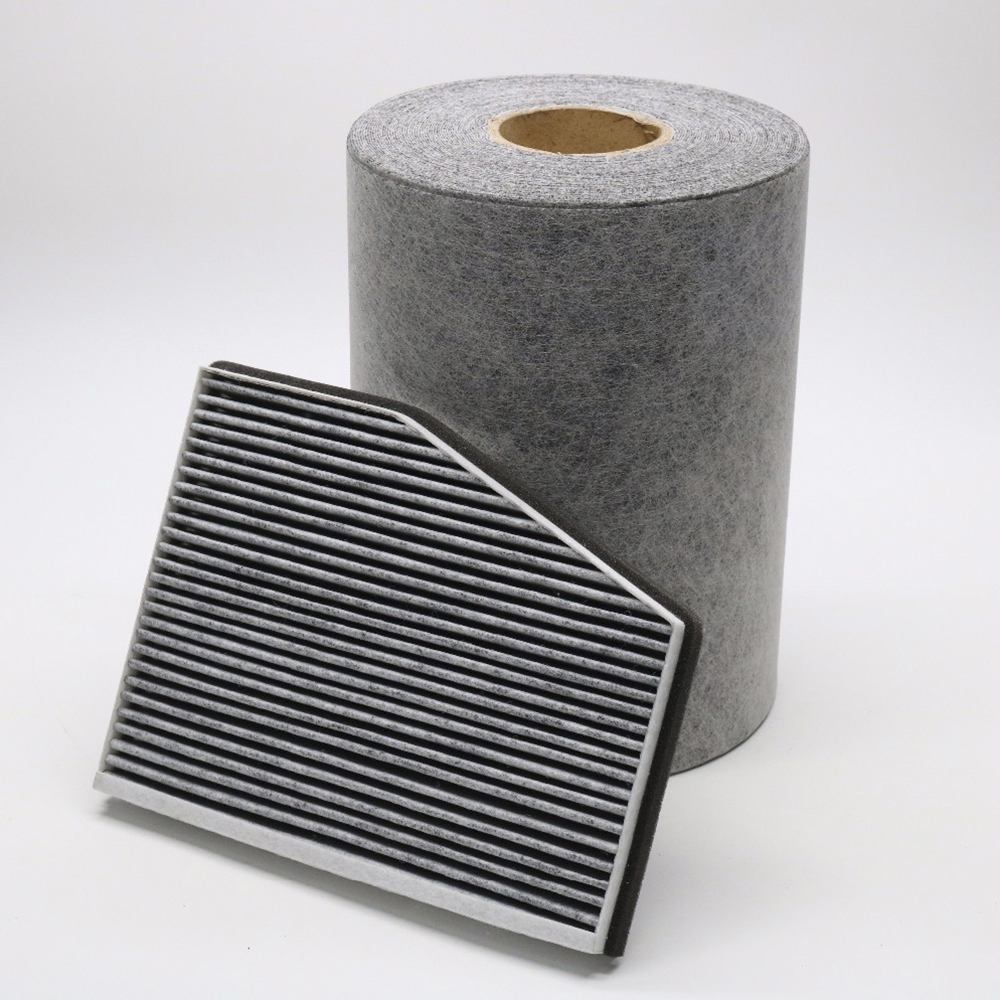 Угольный фильтровальный материал для салонных фильтров плотность 250 гр/м2